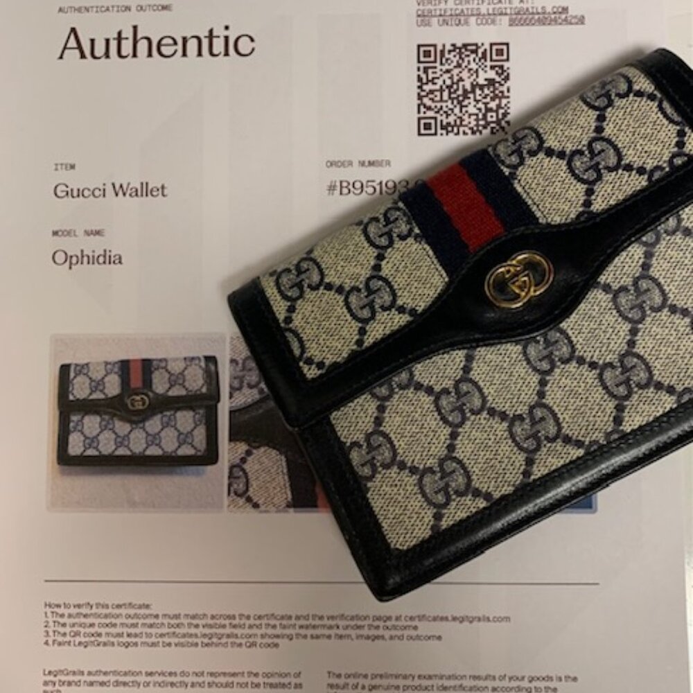 Vintage Gucci GG monogram Navy Sherry Line Wallet - Picture 12 of 12